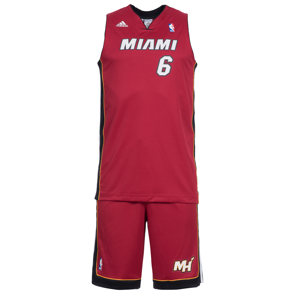 Miami Heat adidas Basketball Kinder Trikot Set 6 James NBA Jersey X22275 neu