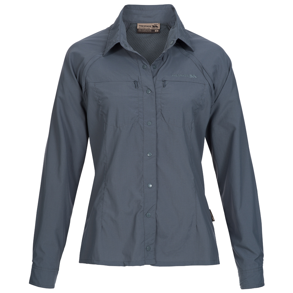 CMP Damen Outdoor Hemd Langarm - Dry-Function Karomuster Gr. 40