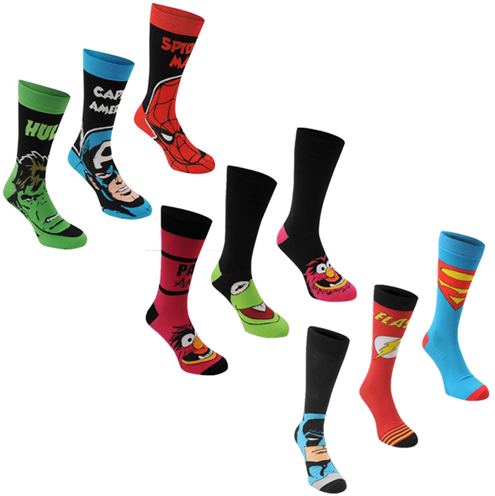 Disney Marvel DC Comics Lizenz Herren Socken 3er Pack Comic 3 x Socke