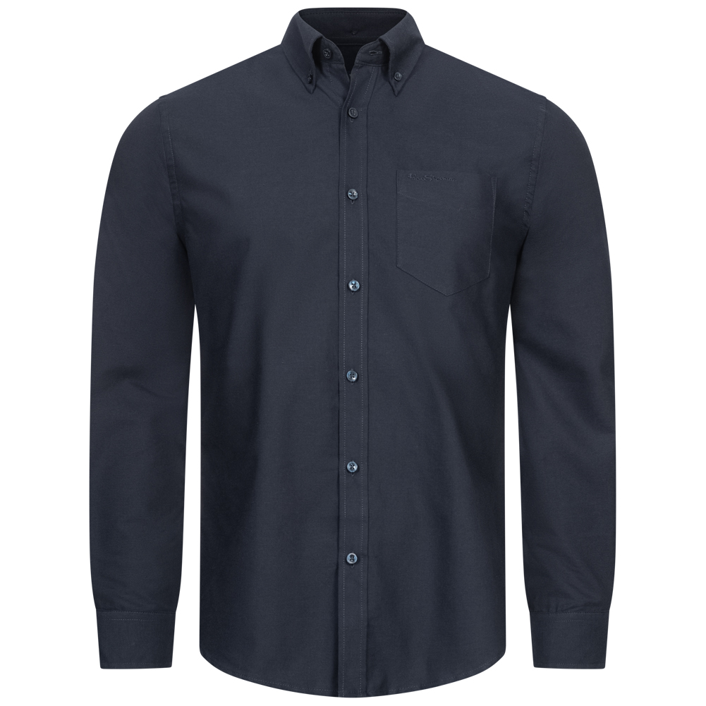Camisa casual hombre manga larga Ben Sherman Oxford Signature azul blanco gris rojo nueva - Imagen 6 de 11