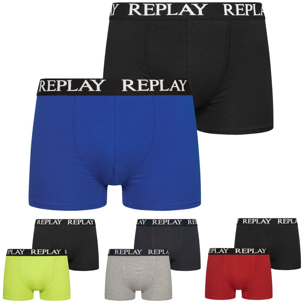 REPLAY Trunk Boxer Herren Boxershorts Unterwäsche Unterhose 2er-Pack 101005 neu