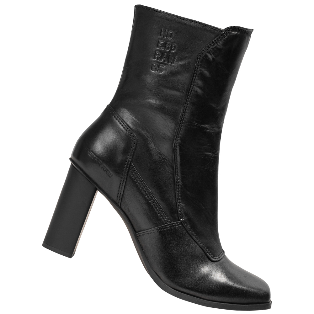 G STAR RAW MEMULA High Zip MYSID Mid Knit Women s Leather Boots Black Green New