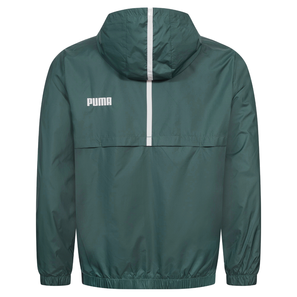 Puma Essenziali Solid Herren Giacca Impermeabile Verde Nuova
