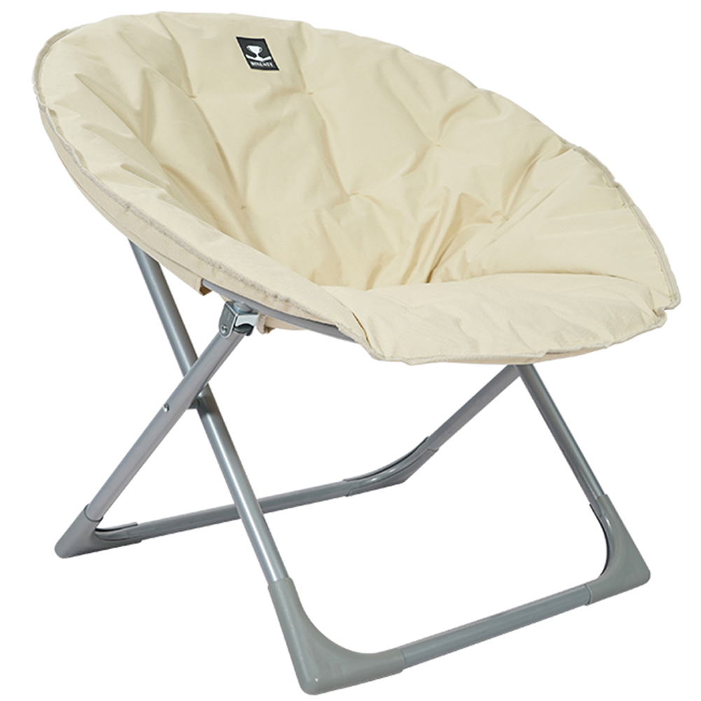 BIXENTE Camping Balkon Garten faltbarer Lounge Klappsessel creme schwarz neu - Bild 2 von 3
