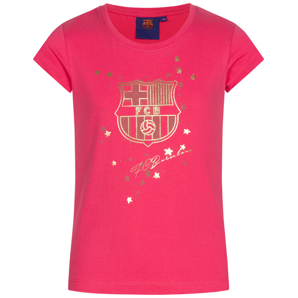 FC Barcelona Emblem Kinder T-Shirt Red FCB Spain Spanien Rot Größe wählbar 