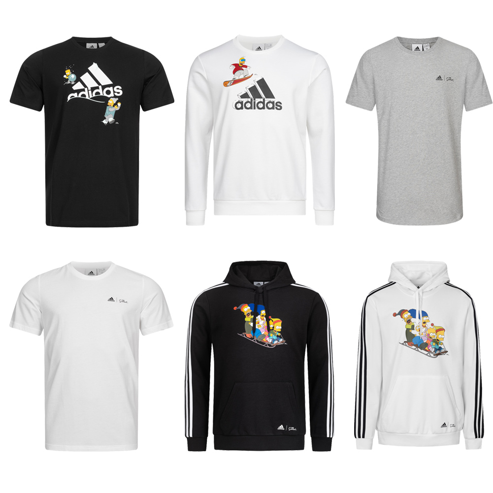 adidas X The Simpsons Family Ski Graphic Herren Hoodie T-Shirt Sweatshirt  neu | eBay