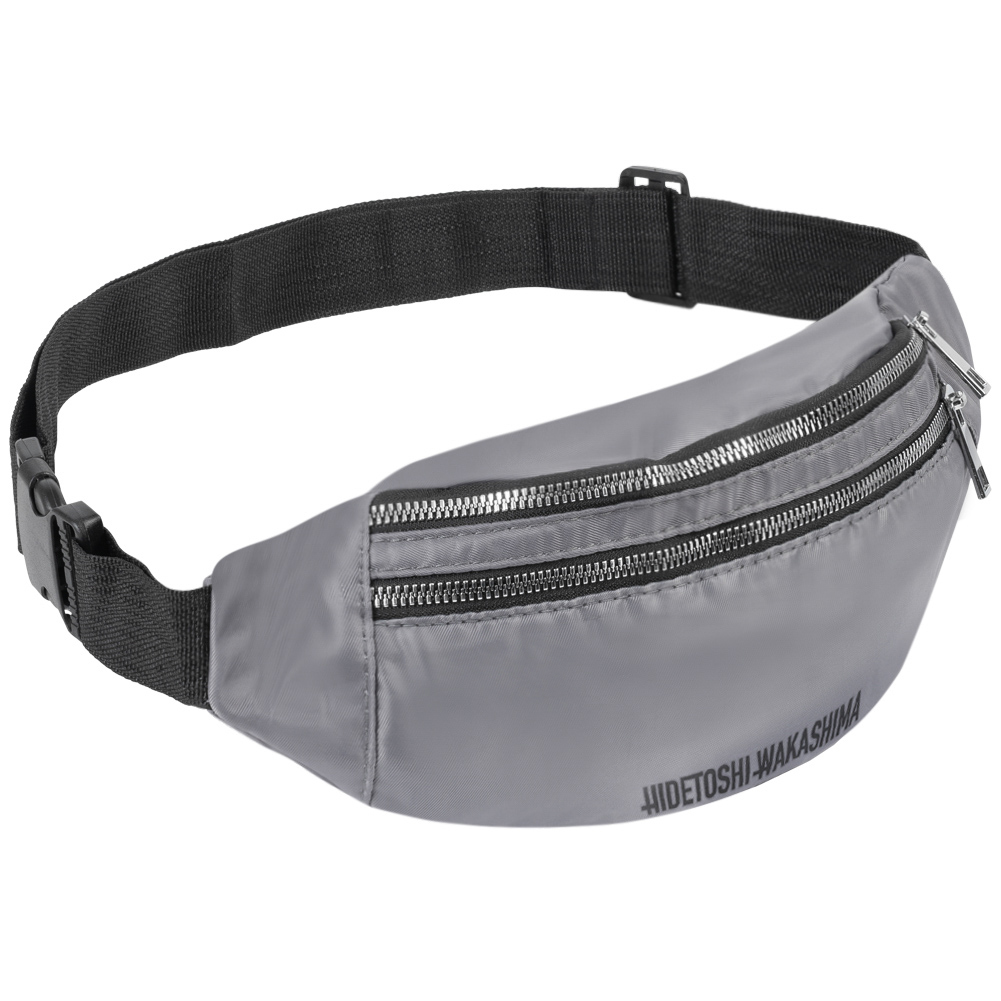 HIDETOSHI WAKASHIMA Unisex Freizeit Gürtel Umhänge Bauchtasche schwarz grau neu - Bild 3 von 3
