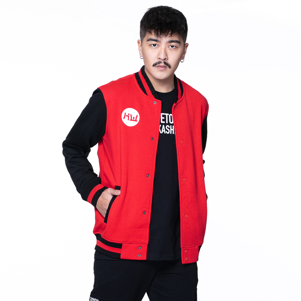 Harajuku Giacca College Americana Uomo - Bomber A Blocchi Di Colore, Interno Felpato, Taglie S-XXL (Nero, Rosso/Nero, Bianco/Rosso)