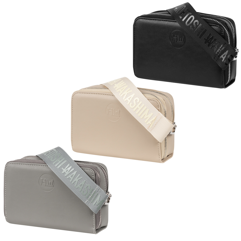 HIDETOSHI WAKASHIMA Schultertasche 'Takameru' - 12x17,5x7cm | Elegante Umhängetasche Schwarz