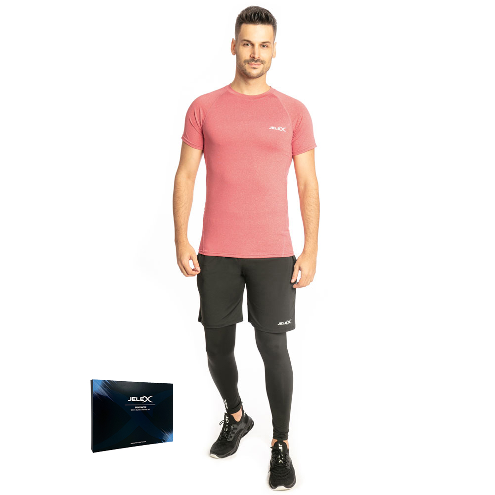 eBay Shirt Herren Sportinator 3-tlg. | JELEX Shorts Trainings Fitness-Set neu Leggings