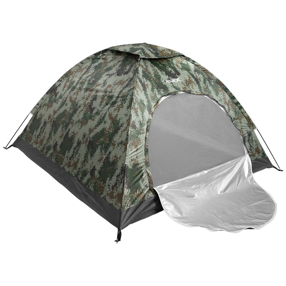 JELEX Outdoor Nature Easy Up Camping 1-4 Personen Hybrid Zelt army grün neu 
