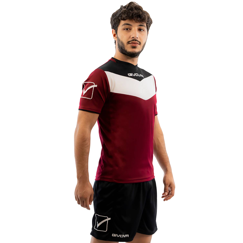 Givova Fußball-Trikot Set Unisex – Kit Plate In Blau/Rot, Größe XL – Hergestellt In Italien, Hohe Qualität