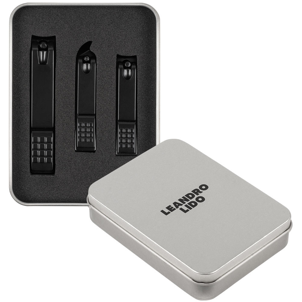 Набор для маникюра LEANDRO LIDO Pescara 4-tlg Pinzette Feile Nagelschere Knipser neu