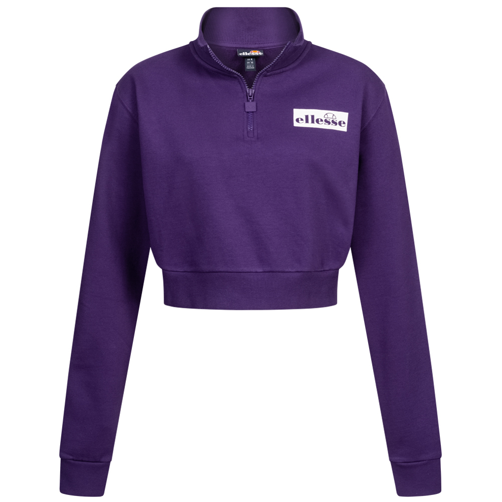 ellesse Damen Occhi Nester Crop Langarm Sweatshirt violett blau grün grau neu - Bild 2 von 3
