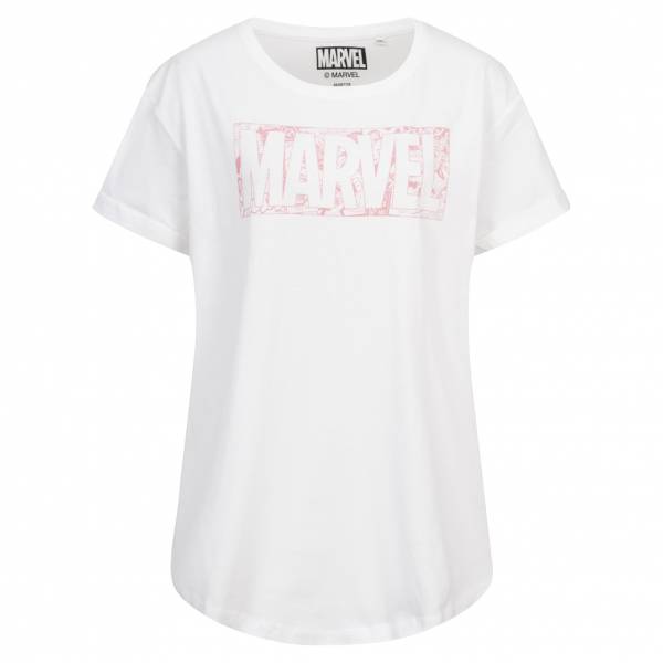 Marvel Comic Logo Dames T-shirt FBLTS405WHT