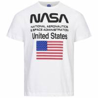 NASA Administration USA Hombre Camiseta TMMTS014WHT