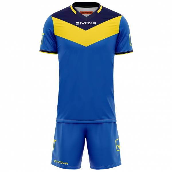 Givova Kit Campo Set Jersey + Shorts medium blue / yellow