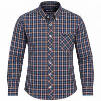 BEN SHERMAN House Check Herren Langarm Hemd 0077861-CORAL