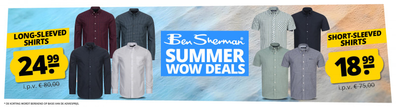 BEN SHERMAN SUMMER WOW DEALS slechts geteilter Banner €