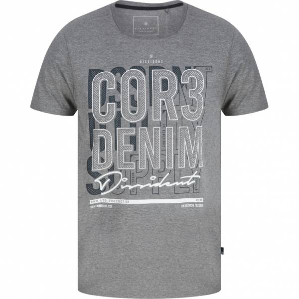 DNM Dissident Factory Hommes T-shirt 1C18144 Gris Moyen Chiné