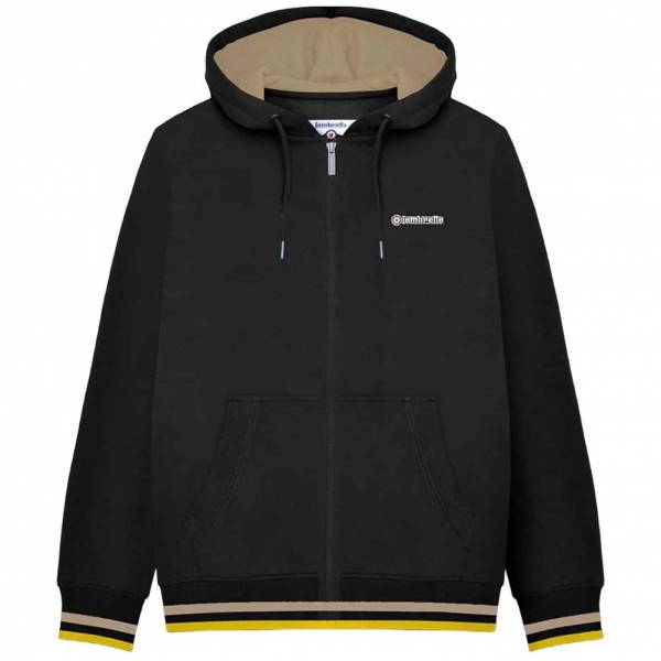 Lambretta Full Zip Hombre Sudadera con cremallera y capucha SS1241-BLK-CG