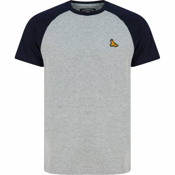 Kensington Stutfield Herren Baseball T-Shirt 1C18439 Light Grey Marl