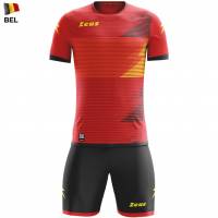 Zeus Mundial Teamwear Set Maillot avec short rouge noir