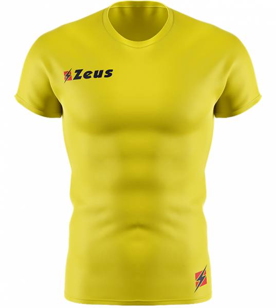 Image of Zeus Fisiko Baselayer Maglietta aderente a maniche corte giallo