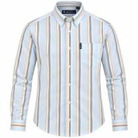 BEN SHERMAN Oxford Stripe Herren Langarm Hemd 1013896-PALEBLUE