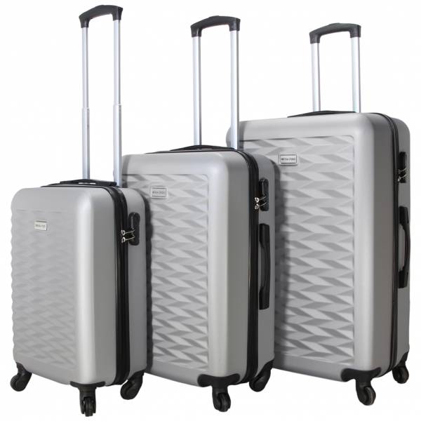 VERTICAL STUDIO &quot;Västervik&quot; Suitcase Set of 3 20&quot; 24&quot; 28&quot; grey