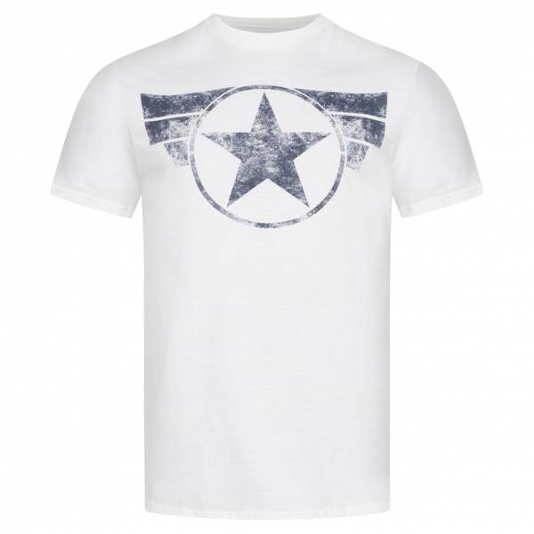 Logo Captain America MARVEL Hommes T-shirt FAMTS956WHT