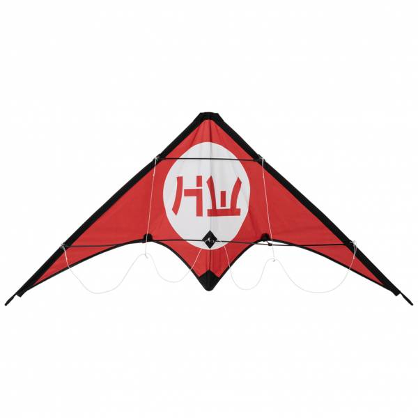 HIDETOSHI WAKASHIMA &quot;Inuwahi&quot; Stunt Kite Stuntvlieger wit/rood