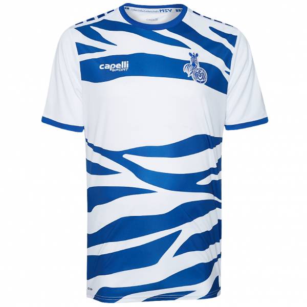 MSV Duisburg Capelli Sport Brooklyn Uomo Maglia per il gioco in casa AGA-3956 bianco-royal blue blu