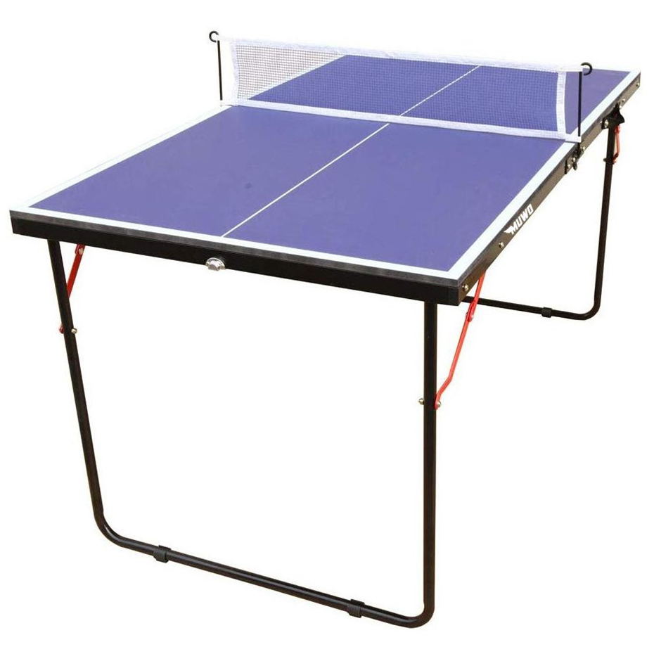 MUWO Indoor faltbare Mini Tischtennisplatte 137 x 76 cm blau | SportSpar