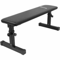 SPORTINATOR Adjustable Flat Weight Bench Weight Bench black
