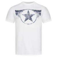 Logo di Capitan America MARVEL Uomo T-shirt FAMTS956WHT