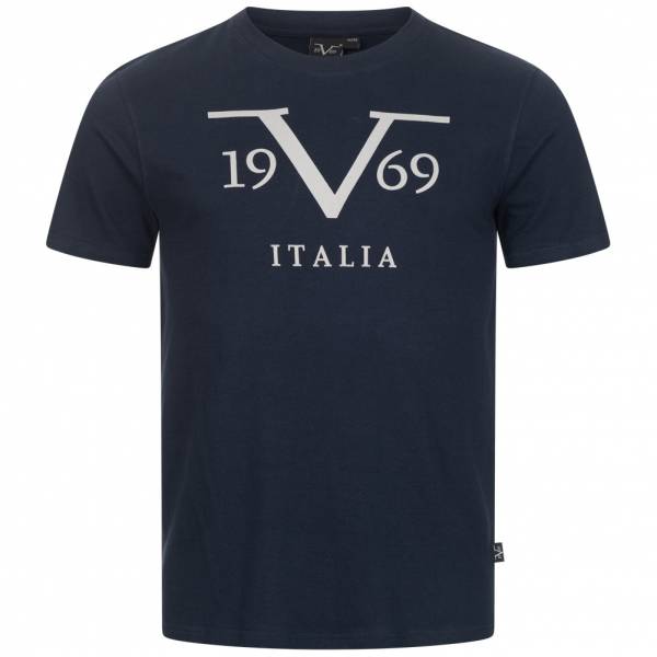 19V69 Versace 1969 Big Logo Stampato Herren T-Shirt VI20SS0011A navy