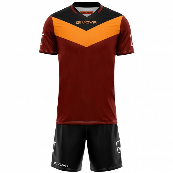 Givova Kit Campo Set Trikot + Shorts rot/orange