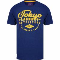 Tokyo Laundry Robins Herren T-Shirt 1C18487 Mid Blue Grindle