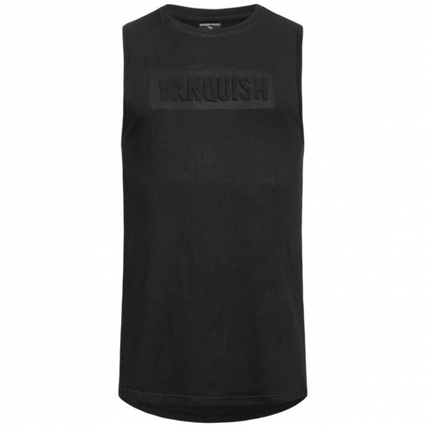 Vanquish Herren Fitness Panel Tank Top Shirt Black VA-TBL