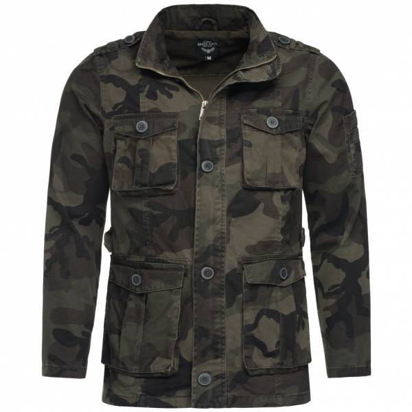 BRAVE SOUL Brunswick Camouflage Print Utility Herren Jacke MJK-BRUNSWICKCAM