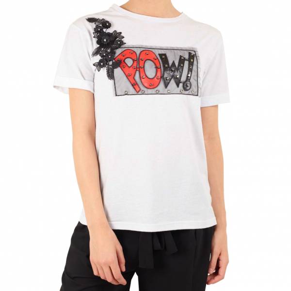 BRAVE SOUL Pow Women T-shirt LTS-272POW WHITE