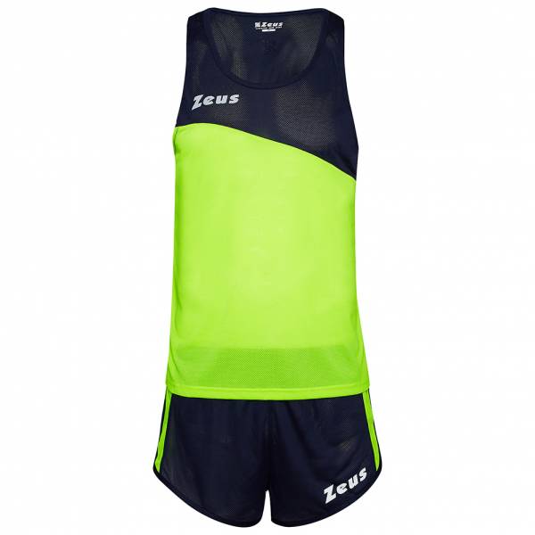 Zeus Kit Robert Herren Leichtathletik Singlet Set Trikot mit Shorts gelb