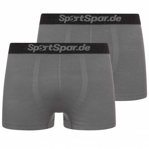 SportSpar.de Double Sparbuxe Uomo Boxer sportivo Set da 2 grigio