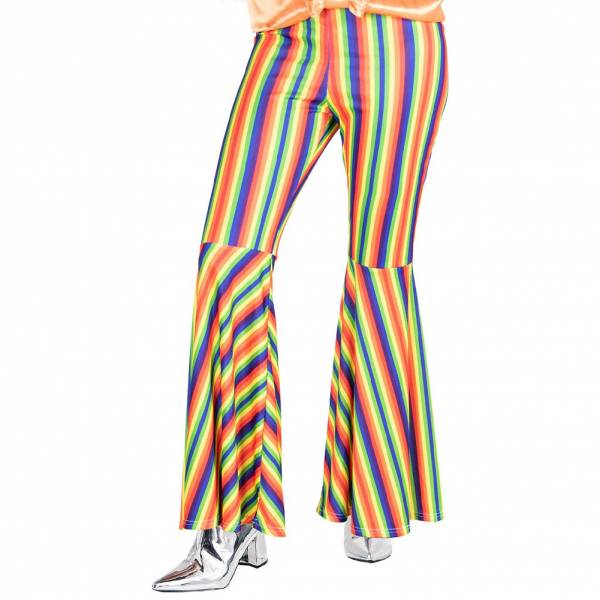 Hipis Rainbow Striped Flares Kobiety Spodnie 9907390