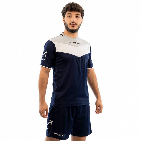 Givova Kit Campo Ensemble Maillot + Short marine / gris