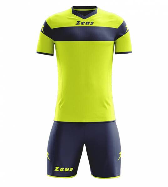Zeus Kit Apollo Set da calcio + Shorts 2 pezzi giallo fluo/blu