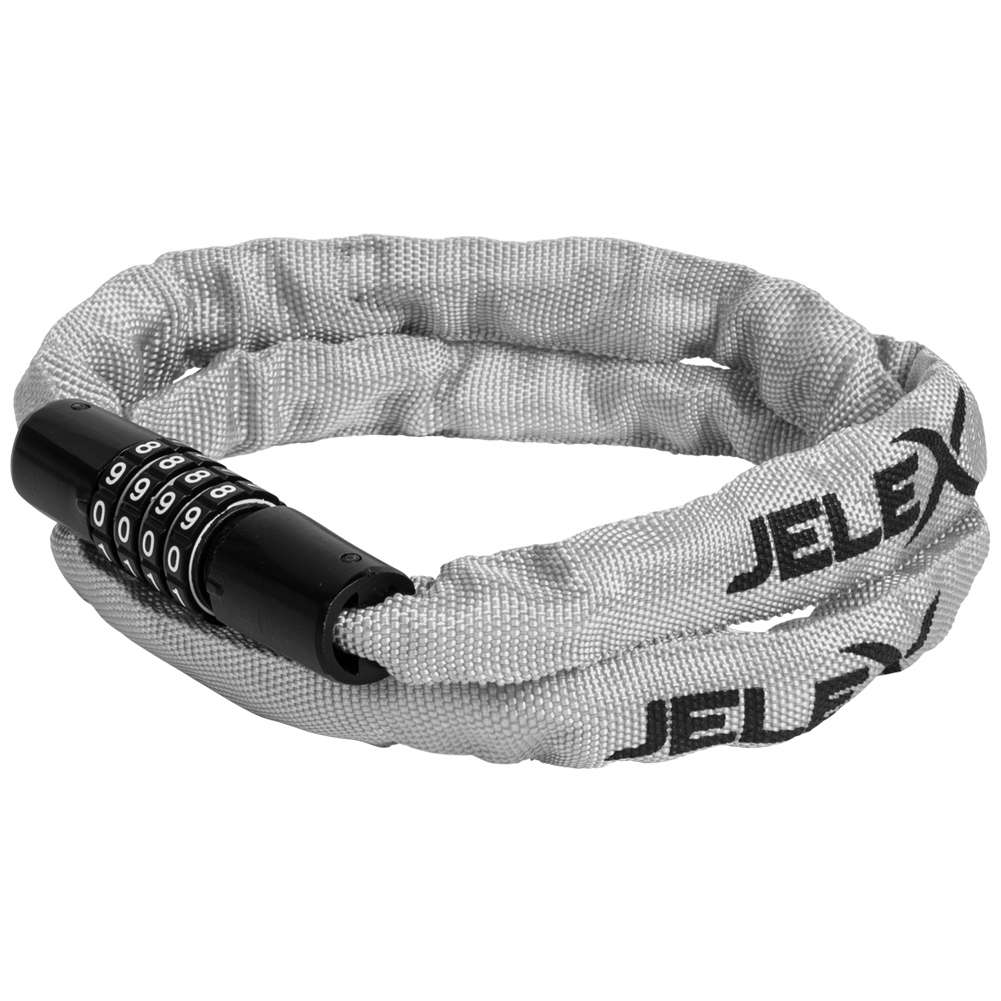 JELEX Dr.Security Catena Lucchetto Bici – Acciaio – Combinazione Numerica – Colori: Rosa, Nero, Blu, Verde, Grigio