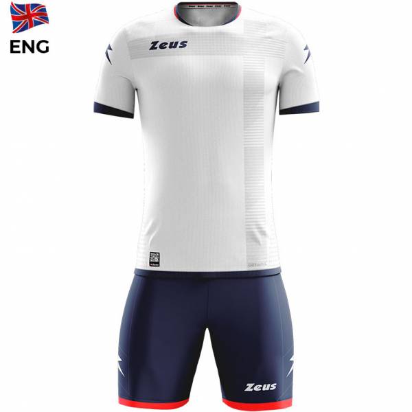 Zeus mundial teamwear set koszulka ze spodenkami biały granat