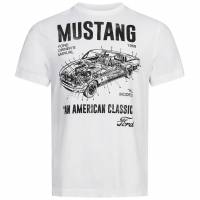 MUSTANG Manual FORD Heren T-shirt POMTS126WHT